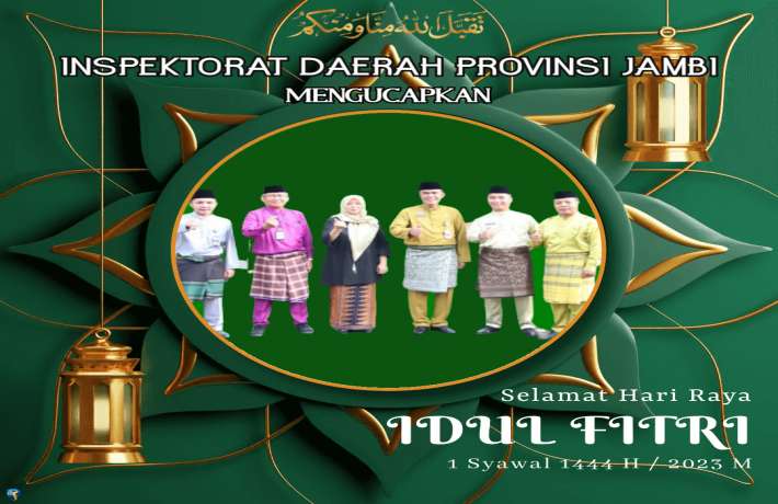 "INSPEKTORAT DAERAH PROVINSI JAMBI MENGUCAPKAN SELAMAT IDUL FITRI 1444H"