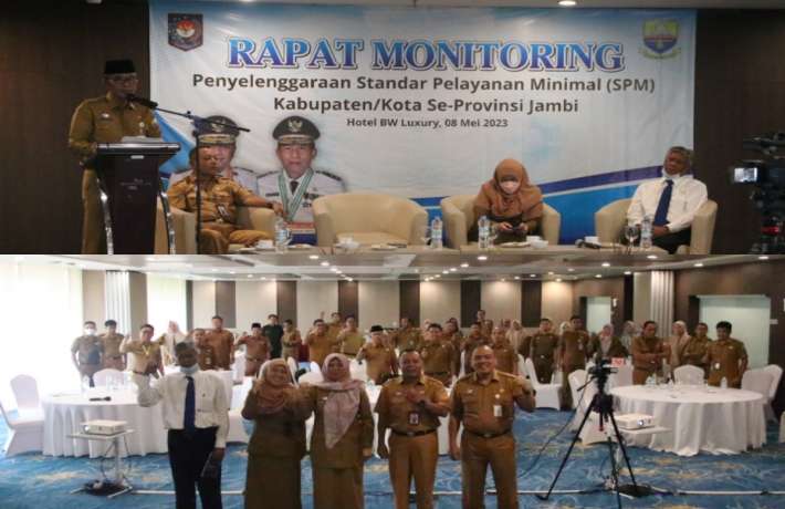 Rapat Monitoring Penyelenggaraan Standar Pelayanan Minimal (SPM) Kabupaten Se - Provinsi Jambi Tahun 2023