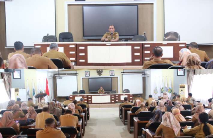 Rapat Staf bersama seluruh Pegawai Inspektorat Daerah Provinsi Jambi dan Halal  Bihalal