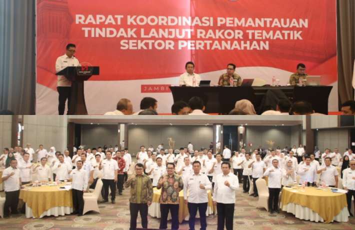 Koordinasi Pemantauan Tindak Lanjut Rakor Tematik Sektor Pertanahan Provinsi Jambi Tahun 2023